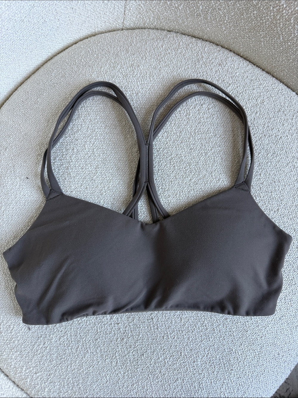 Strappy Brown Lightweight Sports Bralette